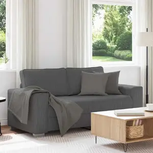 Divvietīgs dīvāns VidaXL 140 cm, tumši pelēks korduroja audums