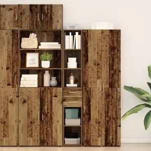 Буфет VidaXL модель 868739 из состаренной древесины, размеры 30 x 42,5 x 185 см