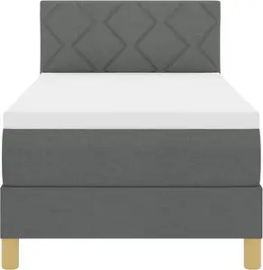 Кровать типа box spring с матрасом VidaXL 80x200 см темно-серый ткань