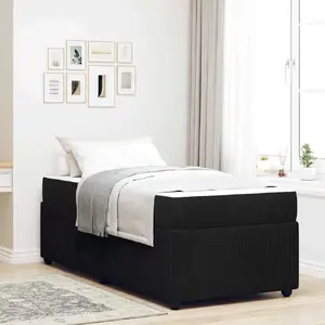 Каркас кровати с матрасом VidaXL 90 x 200 см Черный бархат