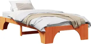 Каркас кровати VidaXL 80 x 200 см Восково-коричневый Массив сосны