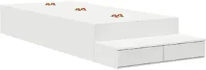 Каркас кровати с местом для хранения VidaXL 80 x 200 см Белое инженерное дерево
