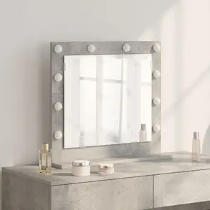 Vanity mirror VidaXL model 868288, gray concrete finish, wood-based material