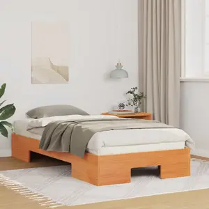 Каркас кровати VidaXL модель 873057 коричневый 75 x 190 см массив сосны