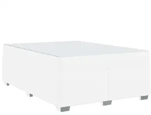 Gultas rāmis VidaXL 140 x 200 cm, sintētiskā āda, balts