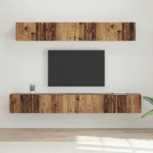 vidaXL Zestaw szafek RTV z półką 5 pcs Stare drewno Średni