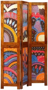 Ширма 3 панели мёдово-коричневая 35×1,5×160 см из акации VidaXL