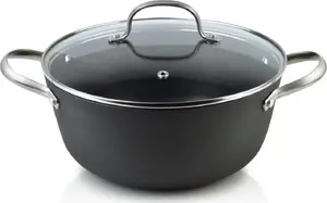 Cookini Pak Choi saucepan with lid 3.7 l, 24 cm, black handle with wooden accent