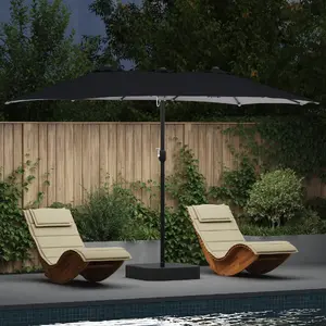 Садовый зонт VidaXL Antracyt 385 x 209 x 244 см ткань