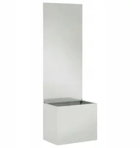 Flower planter VidaXL 50 x 140 cm silver with decorative panel