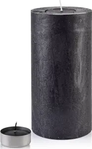 Candle Lantern Cylinder 120×240 Rustic Black — No name TCM6085 Mondex