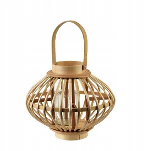 Lampion LUCIE NATURAL 27×22 cm — decorative lantern for indoor use