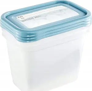 Food storage container set Lumarko 3×1 L with reusable writable labels (model 30691)