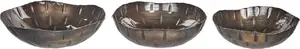 Decorative Brass Bowl Set Beliani PINANG – Set of 3 decorative bowls