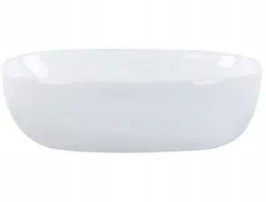 Washbasin Beliani countertop washbasin 48 x 34 cm white OMOA