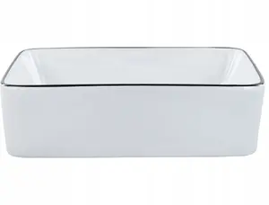 Countertop washbasin Beliani XERT 49 x 38 cm white