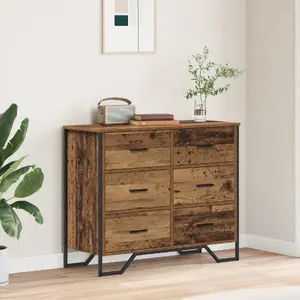 Chest of Drawers VidaXL Stare drewno 91 x 35.5 x 74.5 cm engineered wood