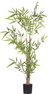 Artificial potted plant Beliani BAMBOO 100 cm — decorative bamboo imitation