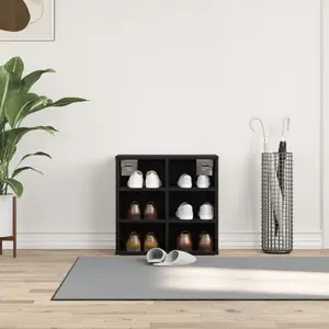 Apavu skapis VidaXL modelis 862789, melnā ozola apdare, 52,5×30×50 cm