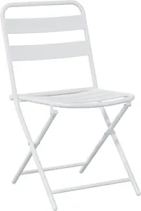 VidaXL bistro set 3-piece white — compact outdoor table and two chairs