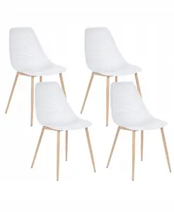 Dining chair set Beliani HAZELTON — set of 4, white