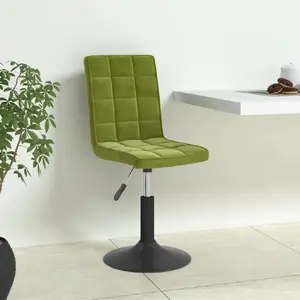 Dining swivel chairs VidaXL model 3089291, set of 4, light green velvet upholstery