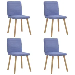 Restorāna/ēdamistabas krēsls VidaXL 3315524 — zils, putas polsterējums, metāla rāmis, polywood sēdeklis, 450×540×860 mm, 110 kg, 6 gab.