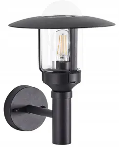 Outdoor wall light Beliani TIZU black – wall-mounted garden lamp