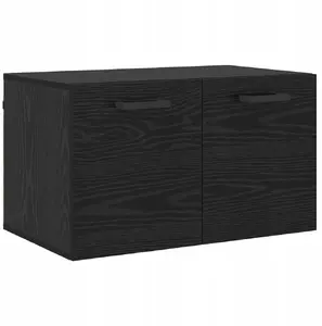 Wall cabinet VidaXL 60 x 36.5 x 35 cm Black Oak — wall-mounted storage unit