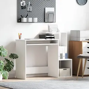 Письменный стол VidaXL модель 869466 белый 106 см x 41 см компактный