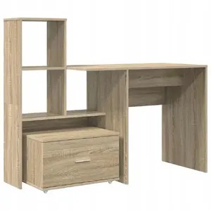 Письменный стол VidaXL Dąb Sonoma 131,5 x 50 см — VidaXL рабочий стол из древесного декора 131,5×50 см