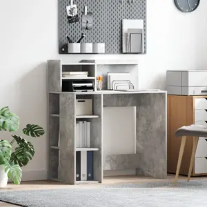Rakstāmgaldiņš VidaXL modelis 869525 pelēks, 90 cm x 48 cm