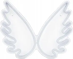 Wall LED Light Beliani GABRIEL — Neon angel wings, white