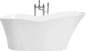Freestanding bathtub Beliani Dulcina white — model 191190
