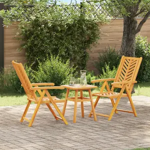 Outdoor Bistro Set VidaXL model 3154120 — 3-piece brown solid acacia wood