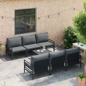 Комплект уличных диванов VidaXL 7 шт антрацит 70 x 70.5 x 31.5 см