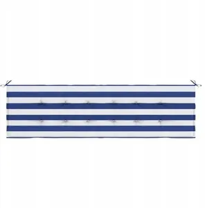 Outdoor cushion VidaXL blue-white striped 180x50x4 cm Oxford fabric