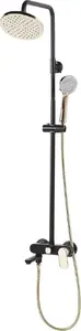 Shower Column Beliani Gurara — black and gold rain shower unit