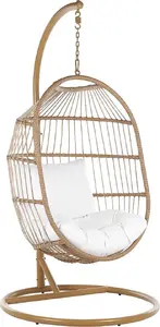 Karājošais krēsls ar statīvu Shumee ALBA rotangs bēšs (modelis 260102)
