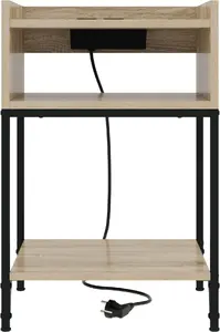 Naktsgaldiņš VidaXL 40 x 40 x 61 cm Sonoma ozols, koksnes izcelsmes materiāls