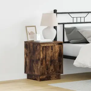Набор прикроватных тумб VidaXL модель 869603, массив дымчатого дуба, 39 x 34,5 x 50 см (2 шт.)