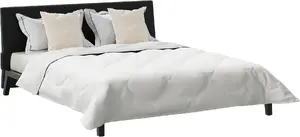 Duvet and Pillow Set VidaXL 3 pcs White 200 x 220 cm Microfiber