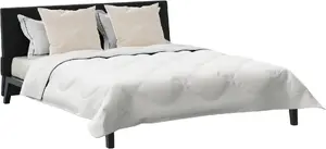 Duvet with Pillow Set VidaXL 3 pcs White 240 x 260 cm Microfiber