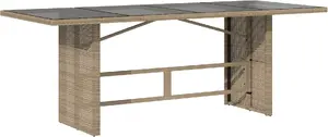 Ēdamistabas komplekts VidaXL 9 daļas bēšs no poliratana (modelis 3365429)