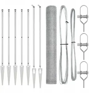 Fence with Posts 1.4 x 10 m PVC-coated Steel, VidaXL, silver