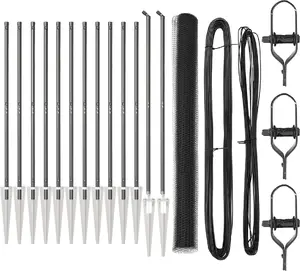 Шестигранная сетка-ограждение 1,6 x 25 м, VidaXL, сталь, серый