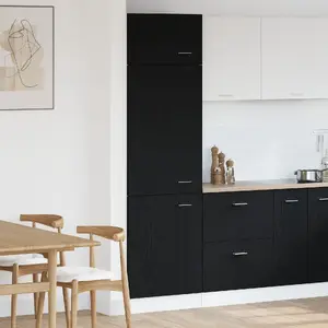 Virtuves skapis VidaXL 60 x 31 x 207 cm Melnais ozols, brīvi stāvošs uzglabāšanas skapītis