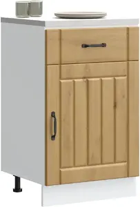 Virtuves apakšskapis VidaXL Lucca, Ozols (Oak Craft), līmēta laminēta koksne
