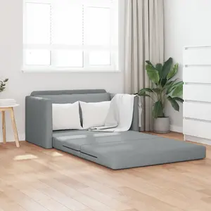 Половый диван 2-в-1 VidaXL 124x71x78 см Светло-серый Ткань
