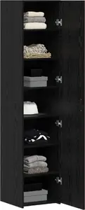 Шкаф VidaXL 40x42.5x185 см Черный дуб — высокая шкаф-колонна